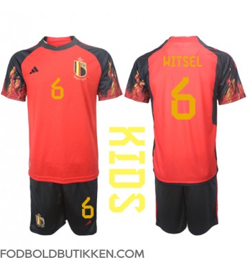 Belgien Axel Witsel #6 Hjemmebanetrøje Børn VM 2022 Kortærmet (+ Korte bukser)